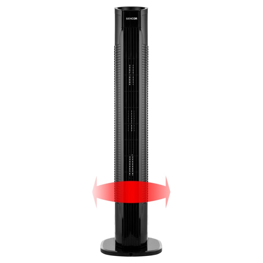 Sencor - Grindų ventiliatorius 50W/230V juodas + valdymo pultas