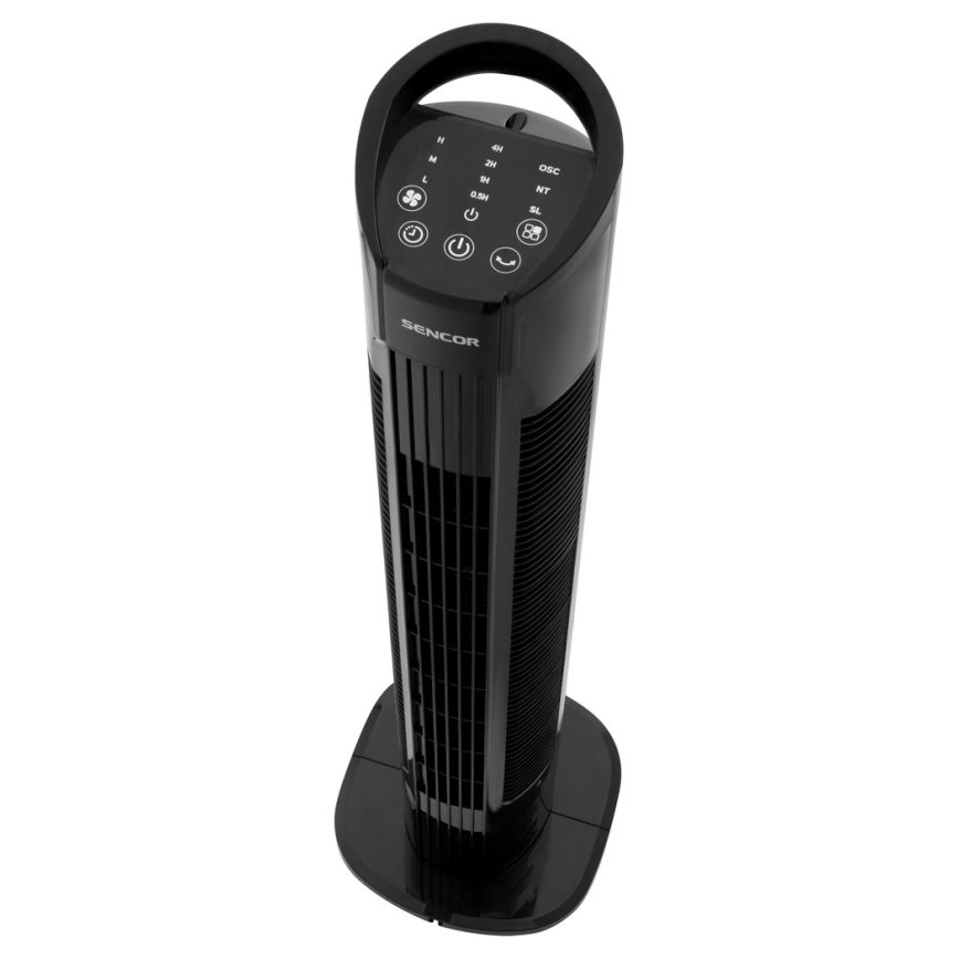 Sencor - Grindų ventiliatorius 50W/230V juodas + valdymo pultas