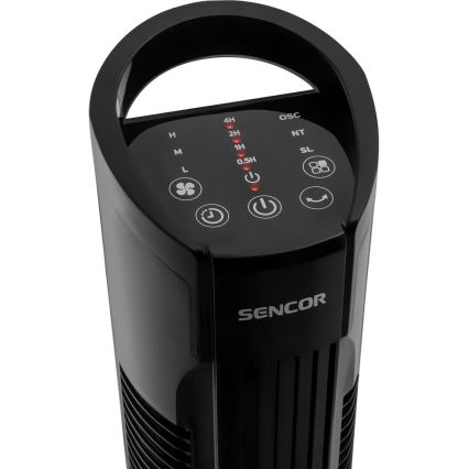 Sencor - Grindų ventiliatorius 50W/230V juodas + valdymo pultas