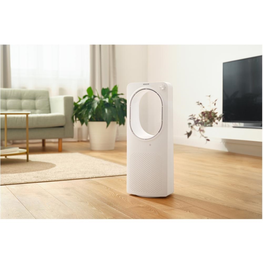 Sencor - Grindų ventiliatorius be menčių 50W/230V balta