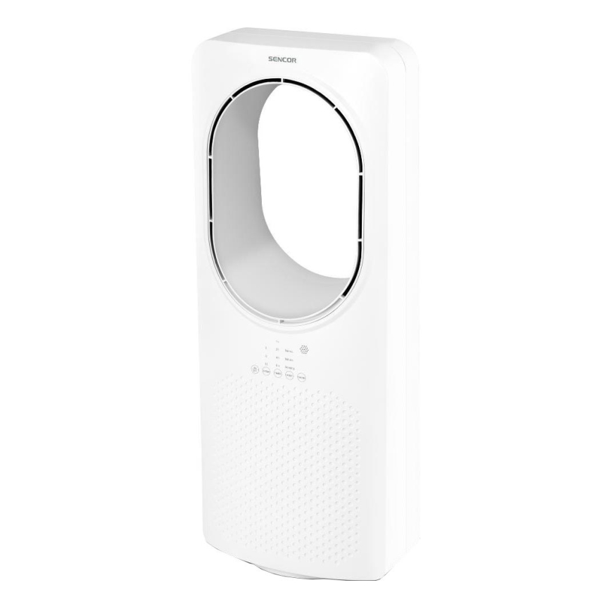 Sencor - Grindų ventiliatorius be menčių 50W/230V balta + nuotolinio valdymo pultas