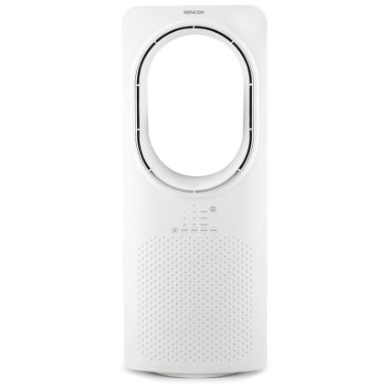 Sencor - Grindų ventiliatorius be menčių 50W/230V balta + nuotolinio valdymo pultas