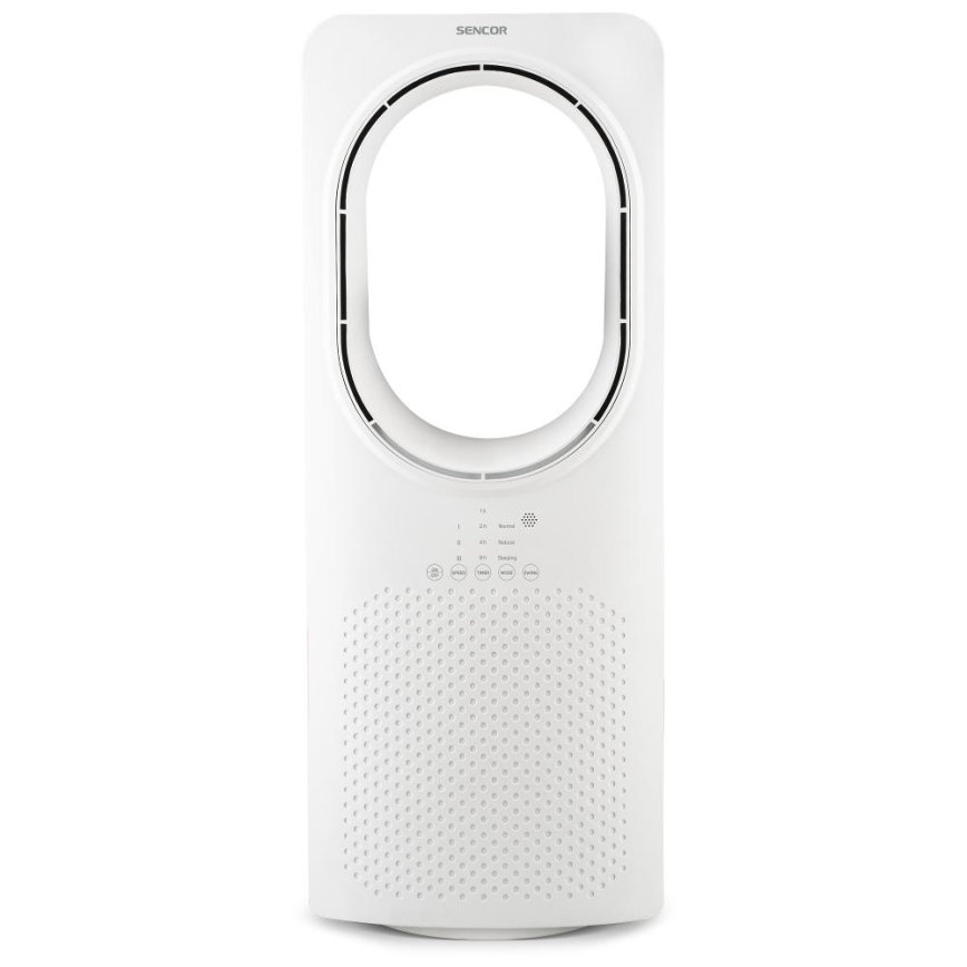 Sencor - Grindų ventiliatorius be menčių 50W/230V balta + nuotolinio valdymo pultas