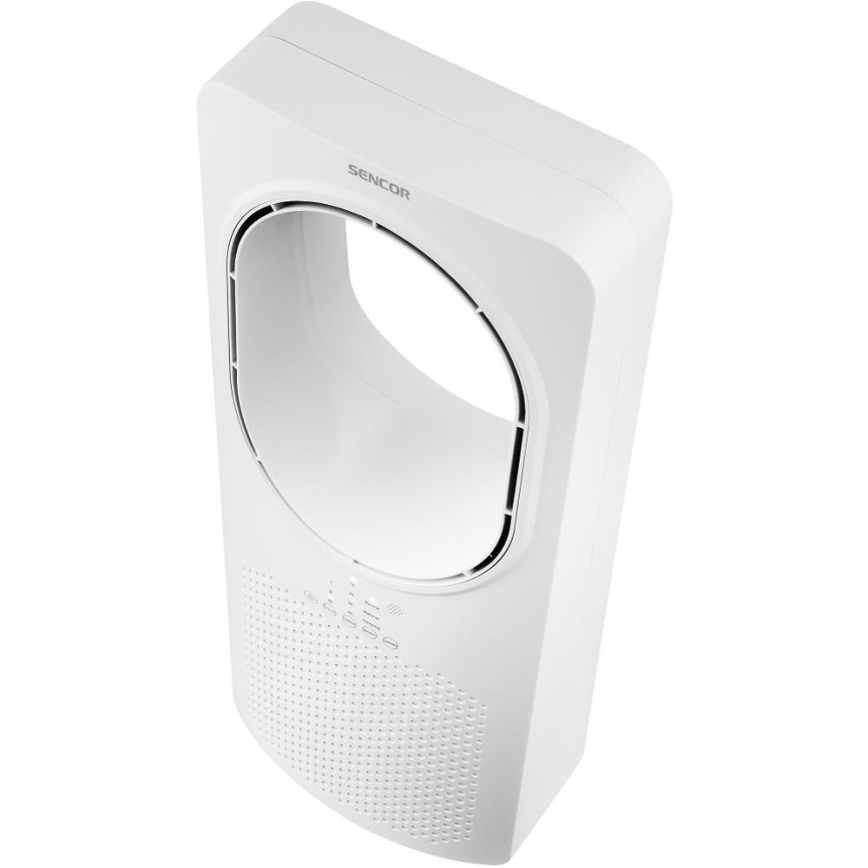Sencor - Grindų ventiliatorius be menčių 50W/230V balta + nuotolinio valdymo pultas