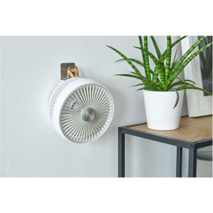 Sencor - Įkraunamas stalinis ventiliatorius 5W/5V 4000 mAh baltas