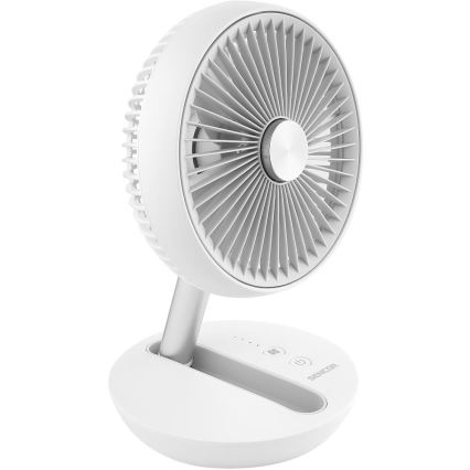 Sencor - Įkraunamas stalinis ventiliatorius 5W/5V 4000 mAh baltas