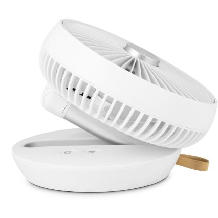 Sencor - Įkraunamas stalinis ventiliatorius 5W/5V 4000 mAh baltas