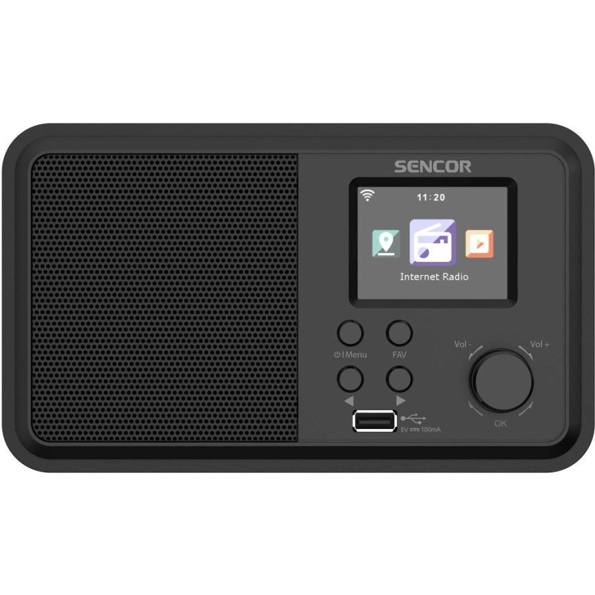 Sencor - Internetinis radijas 4W/5V Wi-Fi + nuotolinio valdymo pultas
