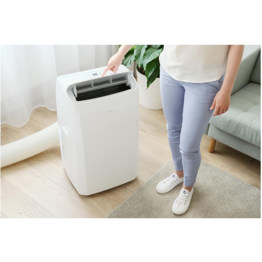Sencor - Išmanus mobilus oro kondicionierius 5 viename su pilnu priedų komplektu 733W/230V 9000 BTU Wi-Fi balta + nuotolinis valdymas