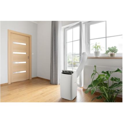 Sencor - Išmanus mobilus oro kondicionierius 5 viename su pilnu priedų komplektu 733W/230V 9000 BTU Wi-Fi balta + nuotolinis valdymas