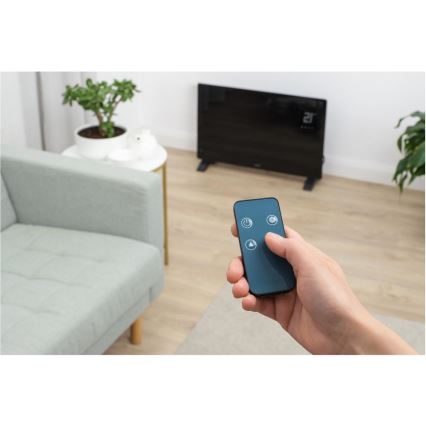 Sencor - išmanusis elektrinis šildytuvas/konvektorius 2000 W/230 V IP24 Wi‑Fi juodas + nuotolinis valdymas
