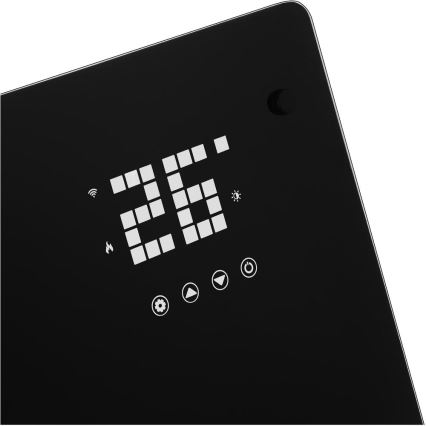 Sencor - išmanusis elektrinis šildytuvas/konvektorius 2000 W/230 V IP24 Wi‑Fi juodas + nuotolinis valdymas