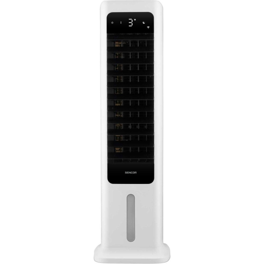 Sencor - Išmanus mobilus oro aušintuvas 60W/230V Wi-Fi balta + nuotolinio valdymo pultas