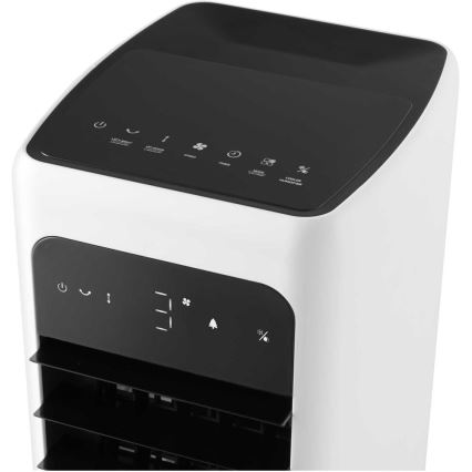 Sencor - Išmanus mobilus oro aušintuvas 60W/230V Wi-Fi balta + nuotolinio valdymo pultas