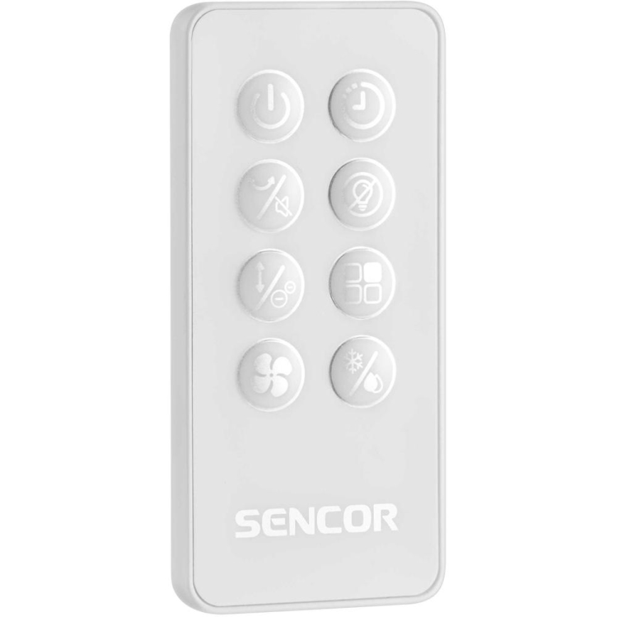 Sencor - Išmanus mobilus oro aušintuvas 60W/230V Wi-Fi balta + nuotolinio valdymo pultas