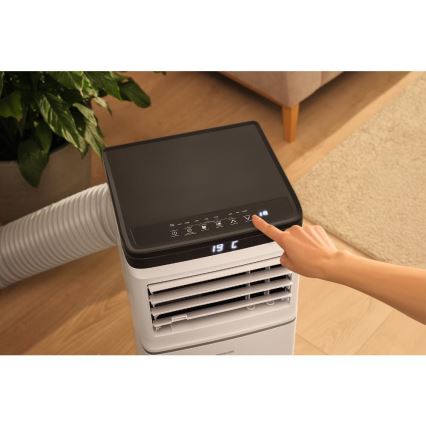Sencor - Išmanus mobilus oro kondicionierius 3 viename su visais priedais 1020W/230V 10000 BTU Wi-Fi balta + nuotolinio valdymo pultas