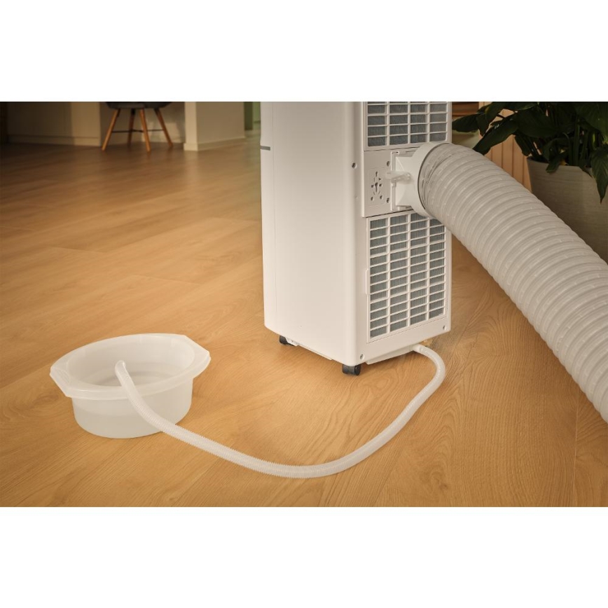 Sencor - Išmanus mobilus oro kondicionierius 3 viename su visais priedais 1020W/230V 10000 BTU Wi-Fi balta + nuotolinio valdymo pultas