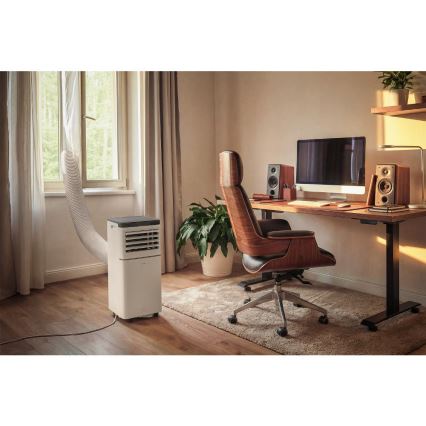 Sencor - Išmanus 3 viename mobilus oro kondicionierius, įskaitant visus priedus, 760 W/230 V, 7000 BTU, Wi‑Fi, balta + su nuotoliniu pulteliu