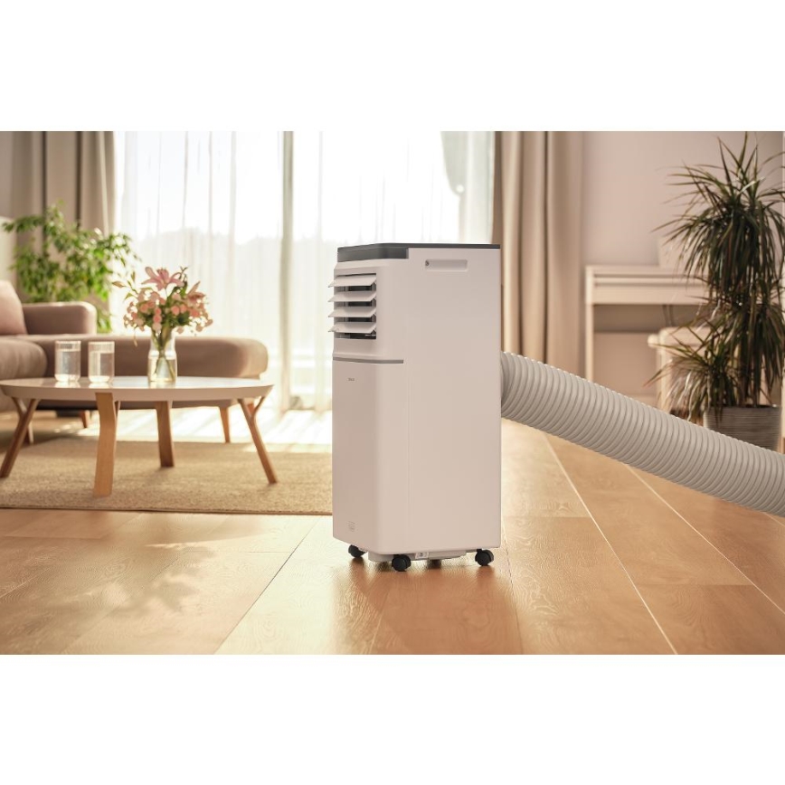 Sencor - Išmanus 3 viename mobilus oro kondicionierius, įskaitant visus priedus, 760 W/230 V, 7000 BTU, Wi‑Fi, balta + su nuotoliniu pulteliu