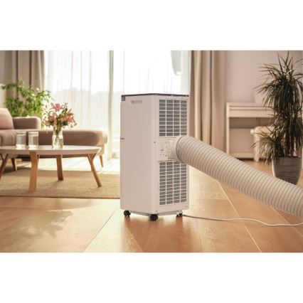 Sencor - Išmanus 3 viename mobilus oro kondicionierius, įskaitant visus priedus, 760 W/230 V, 7000 BTU, Wi‑Fi, balta + su nuotoliniu pulteliu