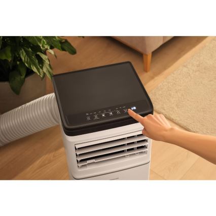 Sencor - Išmanus 3 viename mobilus oro kondicionierius, įskaitant visus priedus, 760 W/230 V, 7000 BTU, Wi‑Fi, balta + su nuotoliniu pulteliu