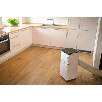 Sencor - Išmanus 3 viename mobilus oro kondicionierius, įskaitant visus priedus, 760 W/230 V, 7000 BTU, Wi‑Fi, balta + su nuotoliniu pulteliu
