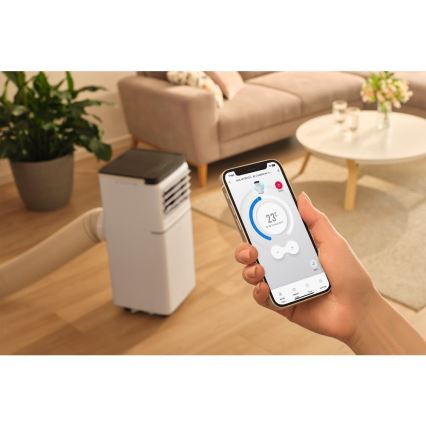 Sencor - Išmanus 3 viename mobilus oro kondicionierius, įskaitant visus priedus, 760 W/230 V, 7000 BTU, Wi‑Fi, balta + su nuotoliniu pulteliu