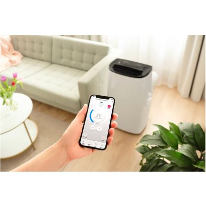 Sencor - išmanus nešiojamas oro kondicionierius 4 viename, įskaitant visą komplektaciją, 1700 W/230 V, 12000 BTU, Wi‑Fi, baltas + nuotolinis valdymo pultas