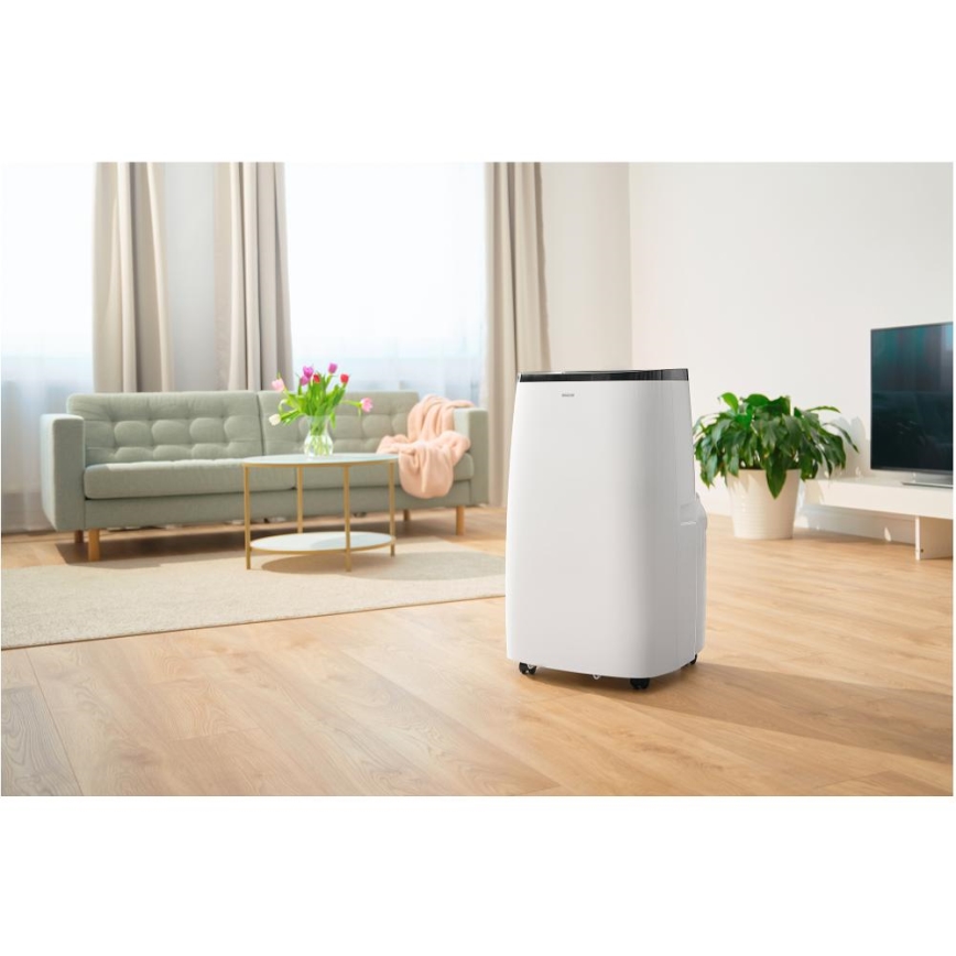Sencor - išmanus nešiojamas oro kondicionierius 4 viename, įskaitant visą komplektaciją, 1700 W/230 V, 12000 BTU, Wi‑Fi, baltas + nuotolinis valdymo pultas