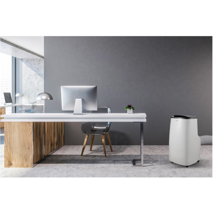 Sencor - išmanus nešiojamas oro kondicionierius 4 viename, įskaitant visą komplektaciją, 1700 W/230 V, 12000 BTU, Wi‑Fi, baltas + nuotolinis valdymo pultas