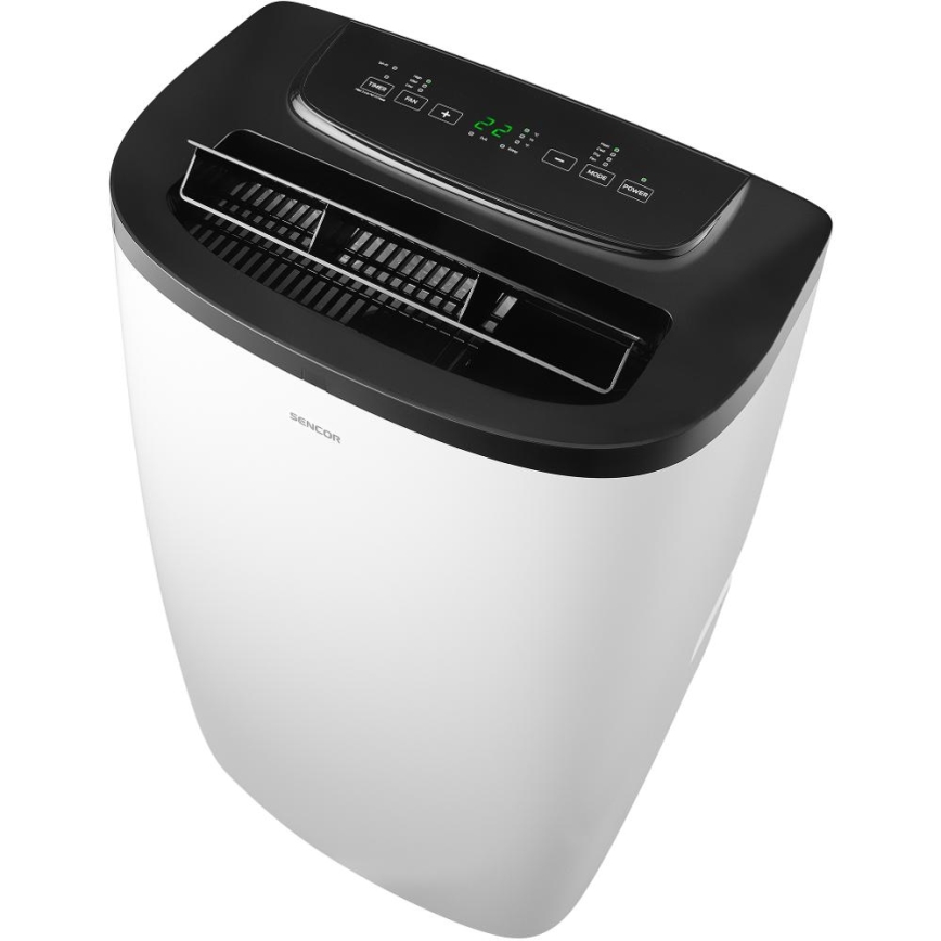 Sencor - išmanus nešiojamas oro kondicionierius 4 viename, įskaitant visą komplektaciją, 1700 W/230 V, 12000 BTU, Wi‑Fi, baltas + nuotolinis valdymo pultas