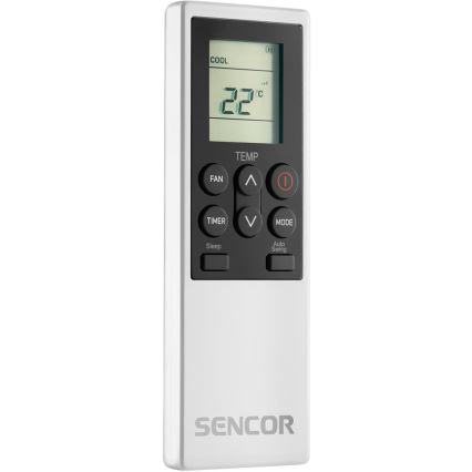 Sencor - išmanus nešiojamas oro kondicionierius 4 viename, įskaitant visą komplektaciją, 1700 W/230 V, 12000 BTU, Wi‑Fi, baltas + nuotolinis valdymo pultas