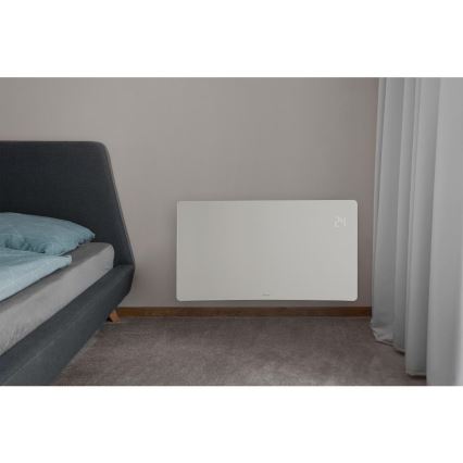 Sencor - Išmanusis elektrinis šildytuvas/konvektorius 1200/2400 W, 230 V, IP24, Wi‑Fi, balta