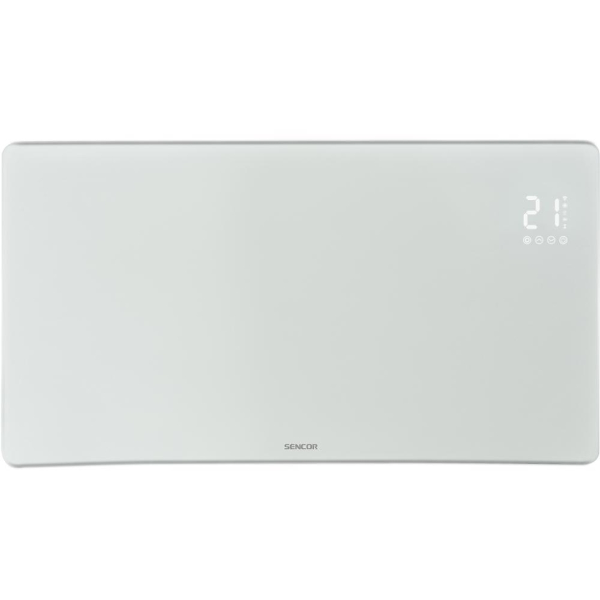 Sencor - Išmanusis elektrinis šildytuvas/konvektorius 1200/2400 W, 230 V, IP24, Wi‑Fi, balta