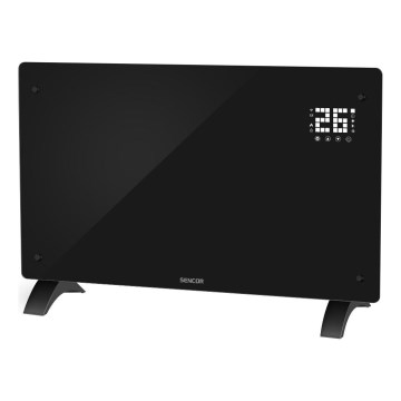 Sencor - išmanusis elektrinis šildytuvas/konvektorius 2000 W/230 V IP24 Wi‑Fi juodas + nuotolinis valdymas