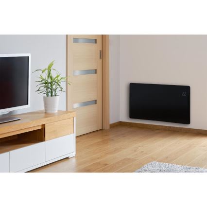 Sencor - Išmanusis elektrinis tiesioginis šildytuvas/konvektorius 1200/2400W/230V IP24 Wi-Fi juodas