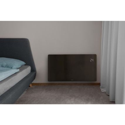 Sencor - Išmanusis elektrinis tiesioginis šildytuvas/konvektorius 1200/2400W/230V IP24 Wi-Fi juodas