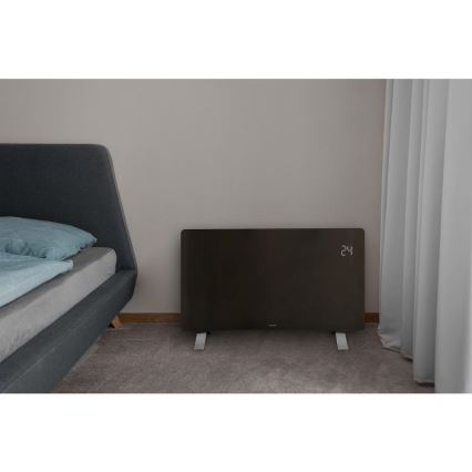 Sencor - Išmanusis elektrinis tiesioginis šildytuvas/konvektorius 1200/2400W/230V IP24 Wi-Fi juodas