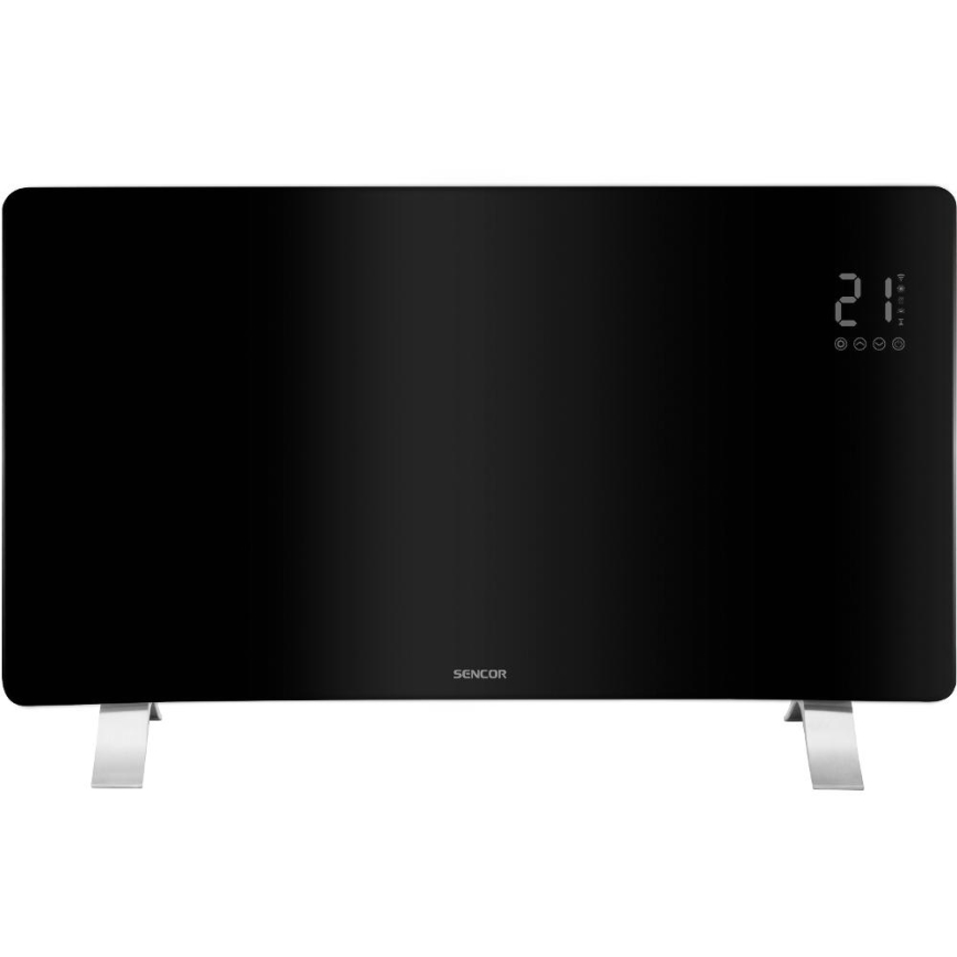 Sencor - Išmanusis elektrinis tiesioginis šildytuvas/konvektorius 1200/2400W/230V IP24 Wi-Fi juodas