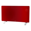 Sencor - Išmanusis elektrinis tiesioginis šildytuvas/konvektorius 1200/2400W/230V IP24 Wi-Fi raudonas
