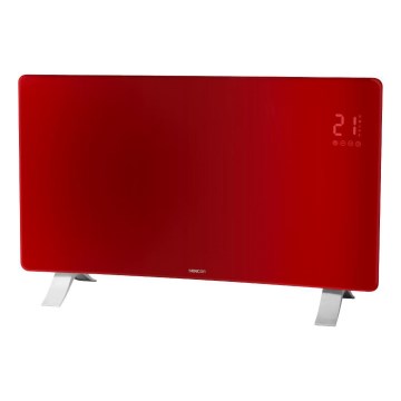 Sencor - Išmanusis elektrinis tiesioginis šildytuvas/konvektorius 1200/2400W/230V IP24 Wi-Fi raudonas