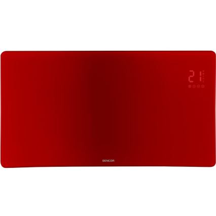 Sencor - Išmanusis elektrinis tiesioginis šildytuvas/konvektorius 1200/2400W/230V IP24 Wi-Fi raudonas