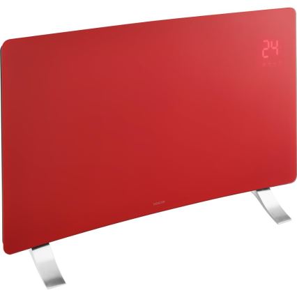 Sencor - Išmanusis elektrinis tiesioginis šildytuvas/konvektorius 1200/2400W/230V IP24 Wi-Fi raudonas