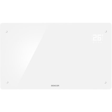 Sencor - Išmanusis elektrinis tiesioginis šildytuvas/konvektorius 2000W/230V IP24 Wi-Fi balta + nuotolinio valdymo pultas
