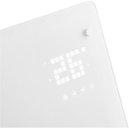 Sencor - Išmanusis elektrinis tiesioginis šildytuvas/konvektorius 2000W/230V IP24 Wi-Fi balta + nuotolinio valdymo pultas