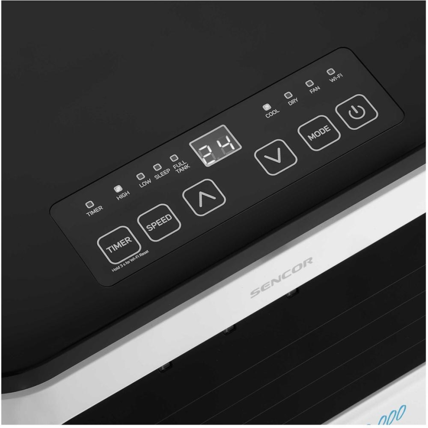 Sencor - Išmanusis mobilus oro kondicionierius 3in1 su visais priedais 1050W/230V 10000 BTU Wi-Fi + nuotolinio valdymo pultas