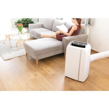 Sencor - Išmanusis mobilus oro kondicionierius 3in1 su visais priedais 1450W/230V 12000 BTU Wi-Fi balta + nuotolinio valdymo pultas