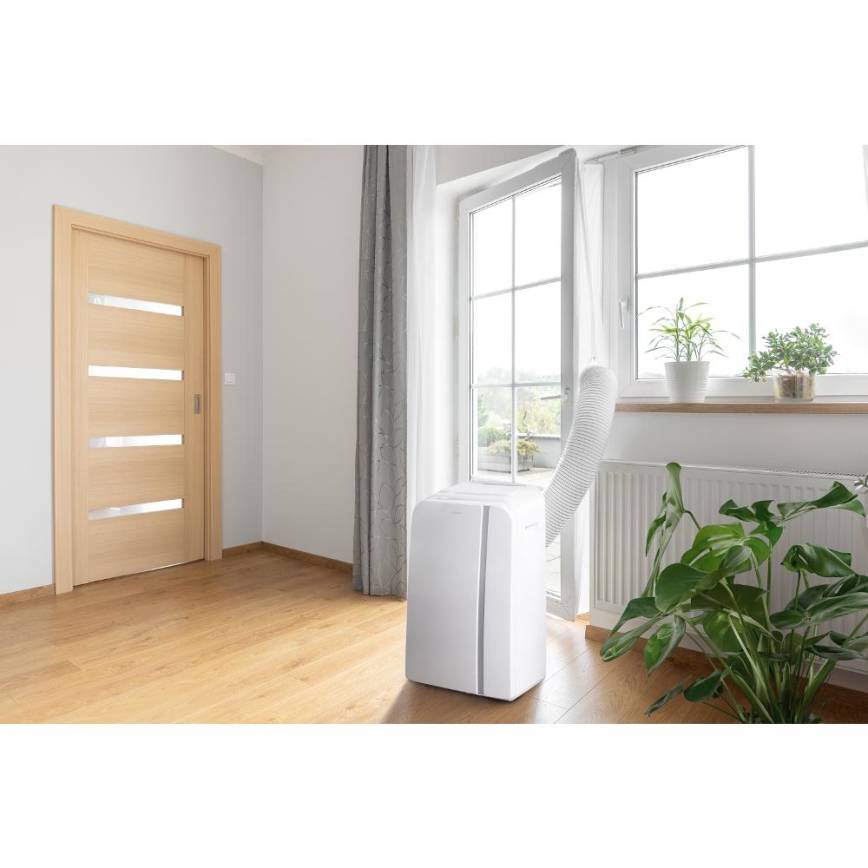 Sencor - Išmanusis mobilus oro kondicionierius 3in1 su visais priedais 1450W/230V 12000 BTU Wi-Fi balta + nuotolinio valdymo pultas