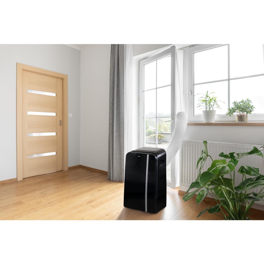 Sencor - Išmanusis mobilus oro kondicionierius 3in1 su visais priedais 1450W/230V 12000 BTU Wi-Fi juoda + nuotolinio valdymo pultas