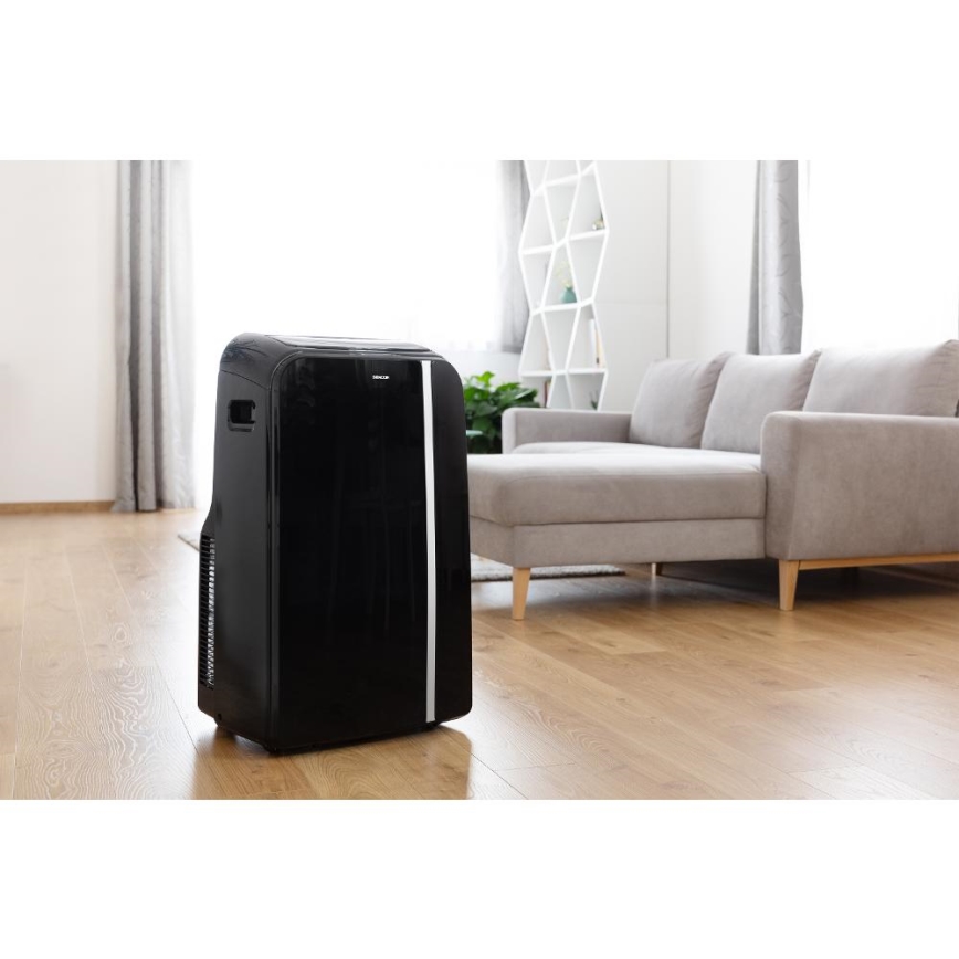 Sencor - Išmanusis mobilus oro kondicionierius 3in1 su visais priedais 1450W/230V 12000 BTU Wi-Fi juoda + nuotolinio valdymo pultas
